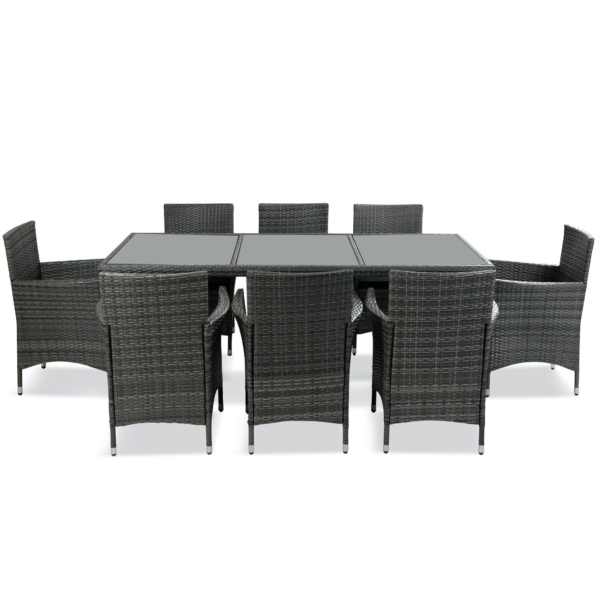 Ruokailuryhmä ulkokalusteet 8 tuolilla | Tyynyt mukana | Harmaa | Lyfco Lysekil Ruokailuryhmä ulkokalusteet 8 tuolilla | Tyynyt mukana | Harmaa | Lyfco Lysekil