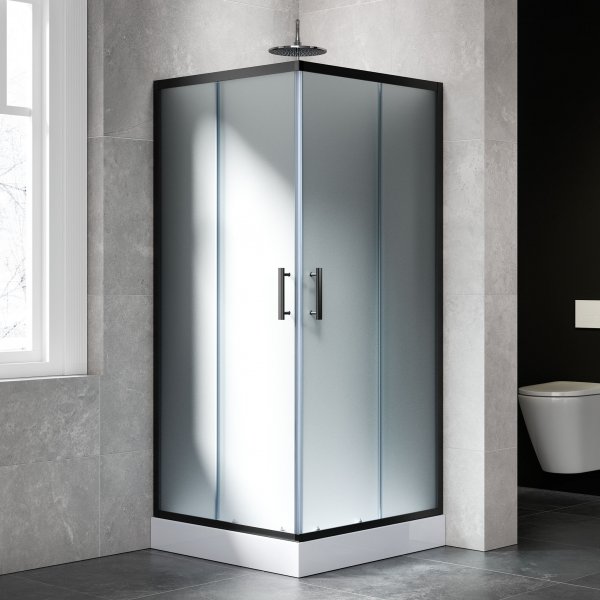 Täydellinen suihkukaappi sadesuihkulla | Musta Täydellinen suihkukaappi sadesuihkulla | Musta