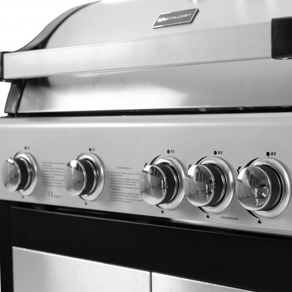 Kaasugrilli 4 ruostumattomasta polttimella | Charleston