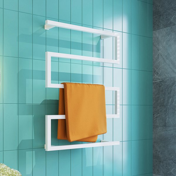 Sähköinen pyyhekuivain 60x80x12cm | Valkoinen Sähköinen pyyhekuivain 60x80x12cm | Valkoinen