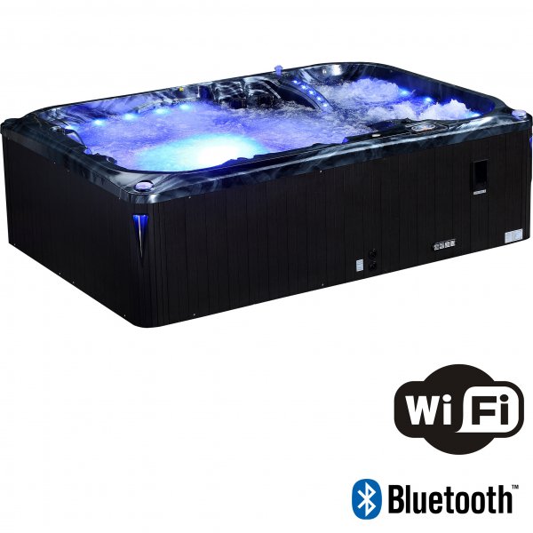 Kylpytynnyri Atlantis Dreams WiFi Blackline - 6 henkil | Lyfco