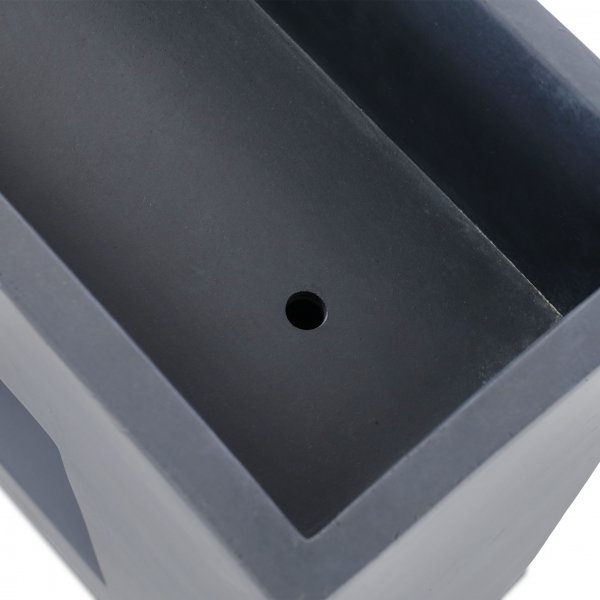 Kuituvahvistettu ruukku ainutlaatuisella muotoilulla | Graniitti/musta