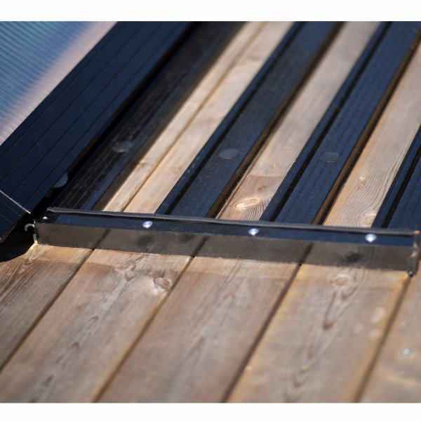 Altaan katto 4x8m sivuovella | Ammuttava - musta