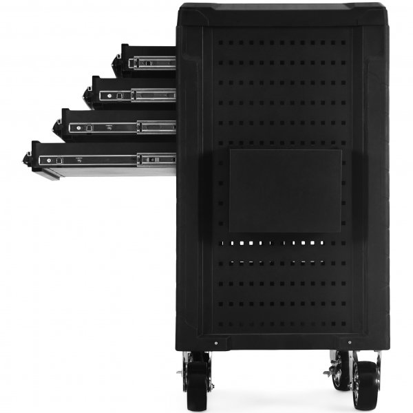 Asentajan vaunu / ty�kaluk�rry, jossa on nelj� laatikkoa ja alakaappi