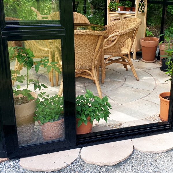 Oranssi/huvimaja 10 m | Kuusikulmainen kasvihuone | Turvalasi