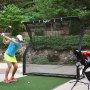 Z-muotoinen golfverkko lyntiharjoitteluun
