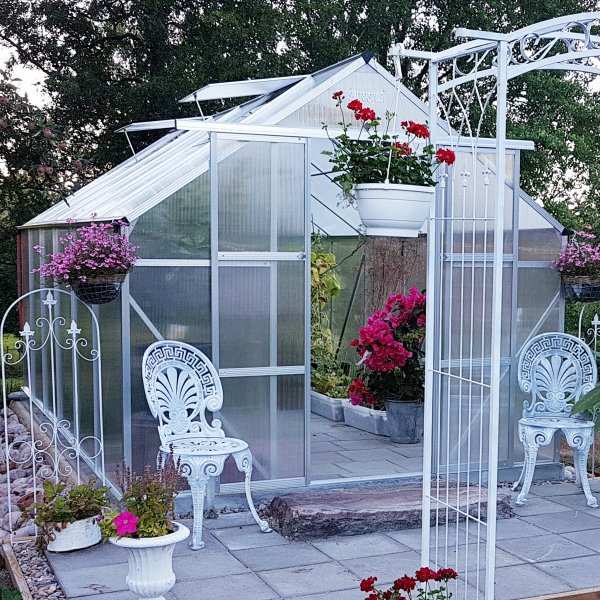 Kasvihuone 10,7m | Korkea viljelykorkeus | 6mm kanava muovia