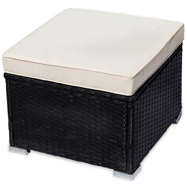 Lounge ryhm� | Kaksinkertainen sis��nrakennettu s�ilytystila | Musta synteettinen rottinki | Djursvik