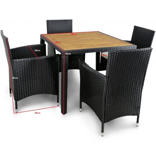 Pienet ruokailuryhmät puutarhakalusteet | Keinotekoinen rottinki 4 tuolilla | Jonstorp Pienet ruokailuryhmät puutarhakalusteet | Keinotekoinen rottinki 4 tuolilla | Jonstorp