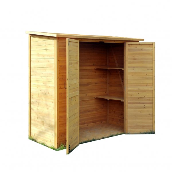 Puutarhavaja 190x93x185 cm | Kaksiosainen Ovi | Luonnollinen Puuviimeistely