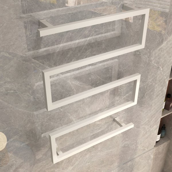 Sähköinen pyyhekuivain 60x80x12cm | Valkoinen Sähköinen pyyhekuivain 60x80x12cm | Valkoinen