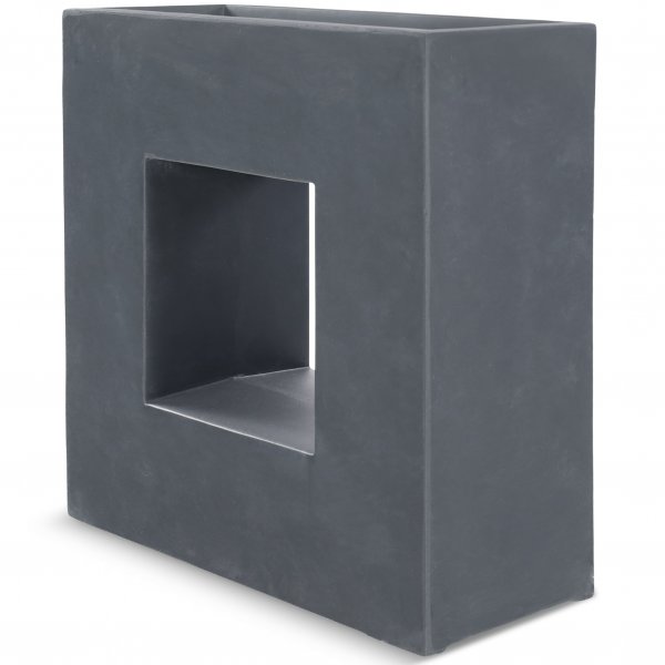 Kuituvahvistettu ruukku ainutlaatuisella muotoilulla | Graniitti/musta