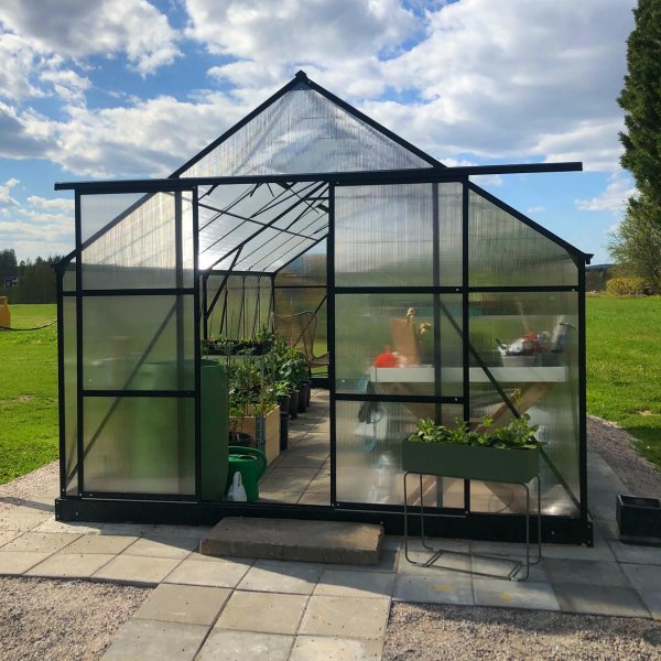 Kasvihuone 18m Premium | Erittin korkea viljelykorkeus | 6mm kanava muovia