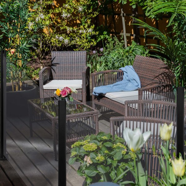 Lasikaide / aita kirkkaasta lasista | Useita paketteja