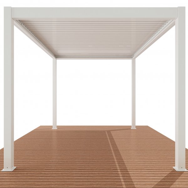 Pergola Premium 4x3m | Moottorikäyttöinen säleikön katto | Valkoinen Pergola Premium 4x3m | Moottorikäyttöinen säleikön katto | Valkoinen