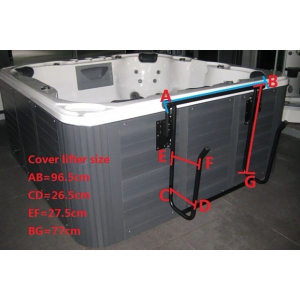 Kannenteline Neli�nmuotoisille Porealtaille | Musta