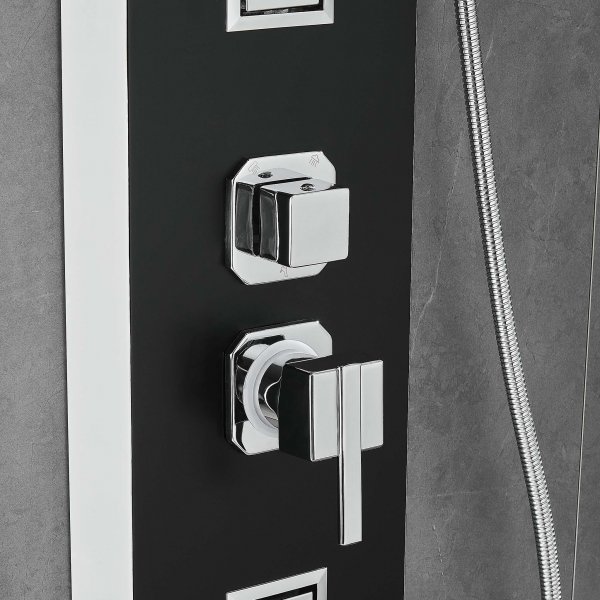 Suihkupaneeli mustavalkoista ruostumatonta terästä | Stella Suihkupaneeli mustavalkoista ruostumatonta terästä | Stella