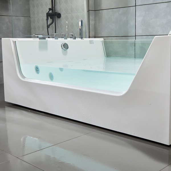 Suuri poreallas kahdelle 170x120cm | Lasilla ja lmmittimell | BK-007V