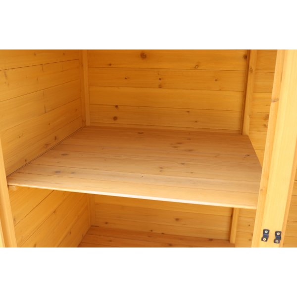 Puutarhavaja | 149x78x164 cm | Kaksiosainen Ovi | Luonnollinen Puuviimeistely Puutarhavaja | 149x78x164 cm | Kaksiosainen Ovi | Luonnollinen Puuviimeistely