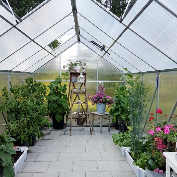 Kasvihuone 10,7m | Korkea viljelykorkeus | 6mm kanava muovia