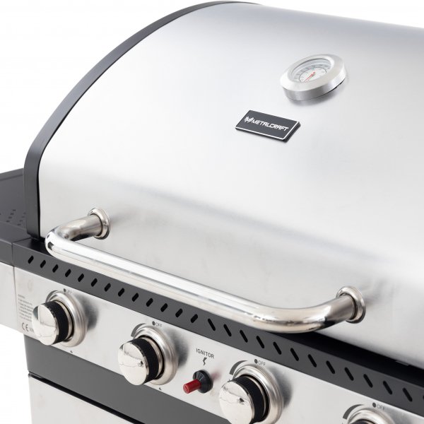 Kaasugrilli 14,5 kW | 4 ruostumatonta poltinta ja 1 sivupoltin | St. Louis
