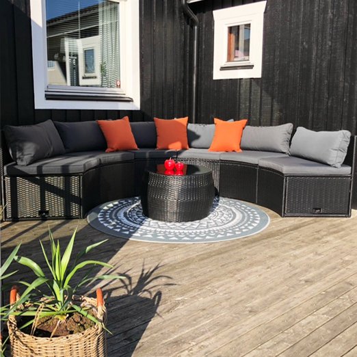 Suuri pyre lounge-ryhm | Sisnrakennettu tyynyn silytystila | 6 paikkaa