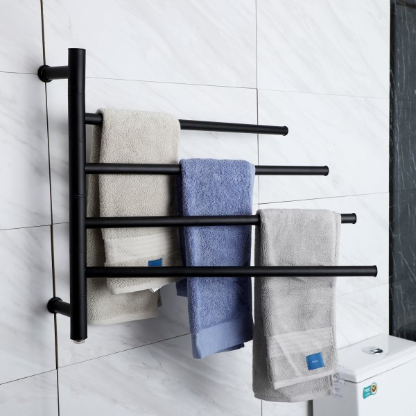 Suuri sähköinen pyyhekuivain 63x55x12,5cm | 9007 | Musta Suuri sähköinen pyyhekuivain 63x55x12,5cm | 9007 | Musta