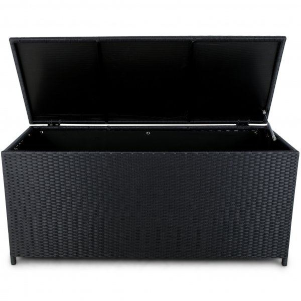 Keinotekoisesta rottinkista valmistettu tyynylaatikko ulkokalusteisiin | Musta Keinotekoisesta rottinkista valmistettu tyynylaatikko ulkokalusteisiin | Musta