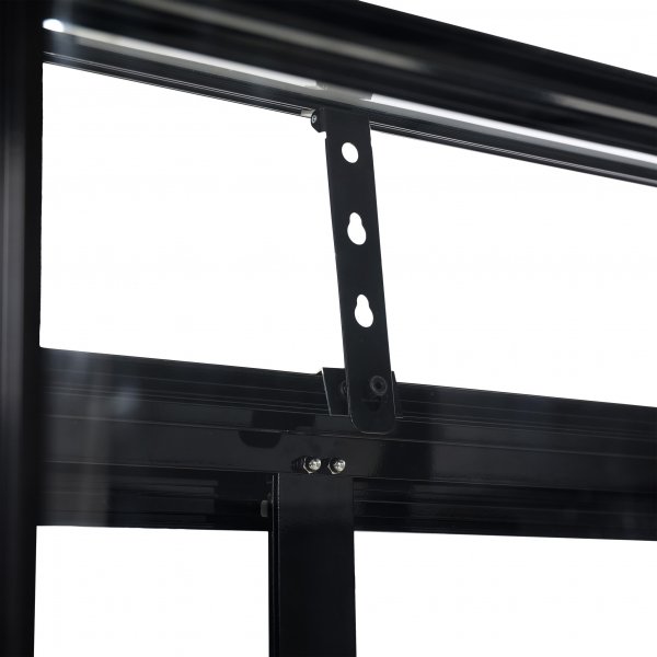 Korkea minikasvihuone | 4mm turvalasi | Musta