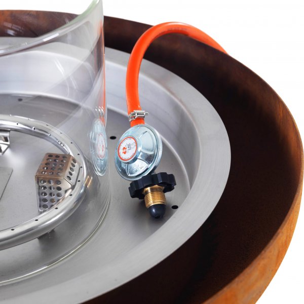 Kaasulämmitteinen takka corten-teräksestä | Ulkokäyttöön | Dorothea Kaasulämmitteinen takka corten-teräksestä | Ulkokäyttöön | Dorothea