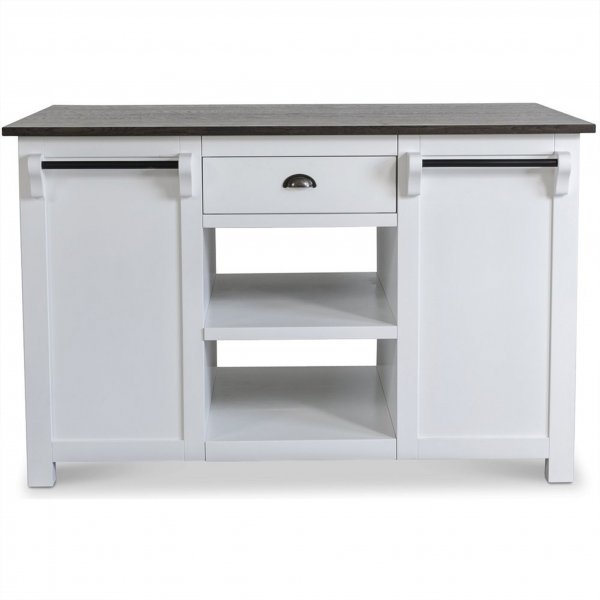 Keittin saari Heritage | Valkoiseksi/ruskeaksi petsattu tammiviilu