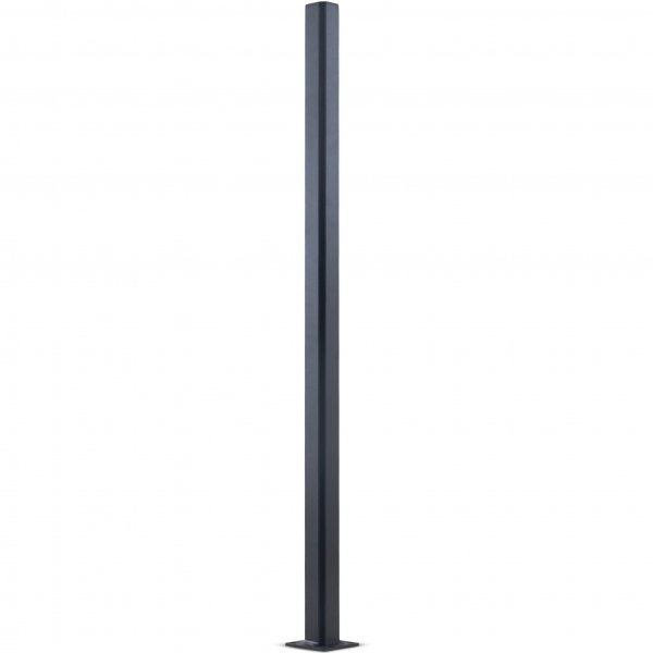 Kulmatolppa lasikaiteeseen - 90 astetta | Musta