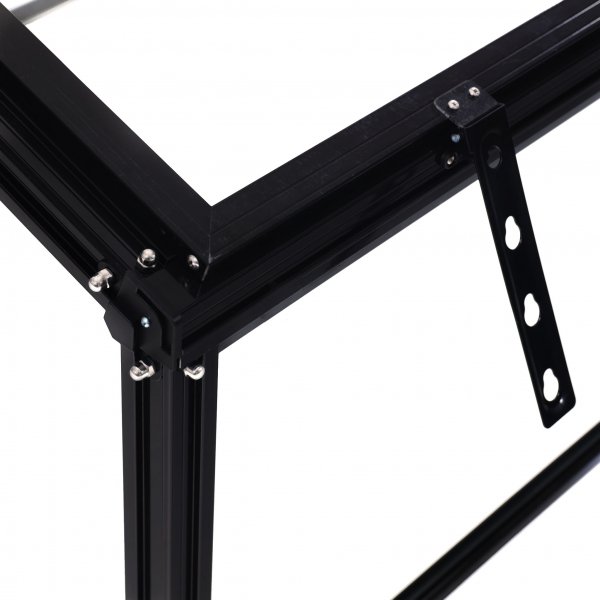 Minikasvihuone avattavalla ovella | 4mm turvalasi | Musta Minikasvihuone avattavalla ovella | 4mm turvalasi | Musta