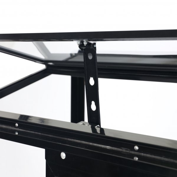 Korkea minikasvihuone | 4mm turvalasi | Musta