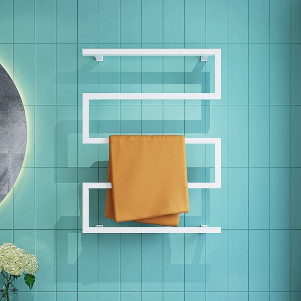 Sähköinen pyyhekuivain 60x80x12cm | Valkoinen Sähköinen pyyhekuivain 60x80x12cm | Valkoinen