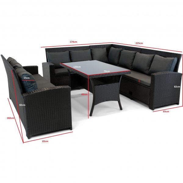 Sohvaryhmä ulkokalusteet | Sisäänrakennettu varastointi | Lyfco Sannäs Sohvaryhmä ulkokalusteet | Sisäänrakennettu varastointi | Lyfco Sannäs