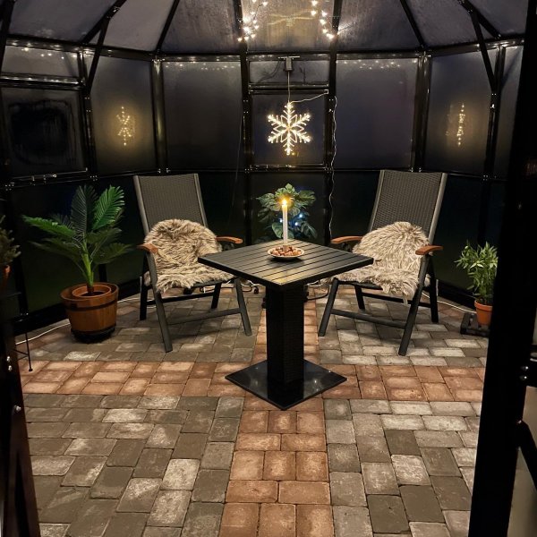 Orangery ja huvimaja 12,6m | Kuusikulmainen kasvihuone | 4mm turvalasi