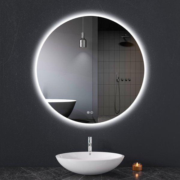 Py�re� kylpyhuonepeili LED-valolla | Huurtumisenesto ja kosketusohjaus