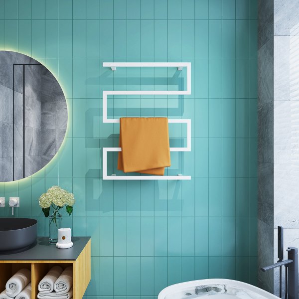 Sähköinen pyyhekuivain 60x80x12cm | Valkoinen Sähköinen pyyhekuivain 60x80x12cm | Valkoinen