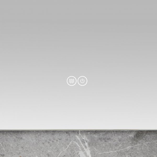 Kylpyhuoneen peili | LED-valo sivuilla | Himmentimell & kosketusohjauksella | Suorakulmainen