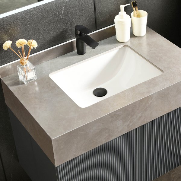 Kylpyhuonepaketti | Kestävä sintrattu kivi | LED peili | Cirrus Grey Kylpyhuonepaketti | Kestävä sintrattu kivi | LED peili | Cirrus Grey