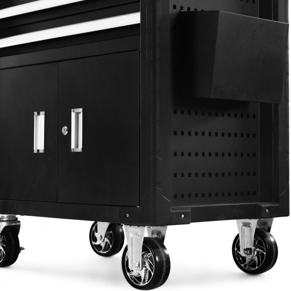 Asentajan vaunu / ty�kaluk�rry, jossa on nelj� laatikkoa ja alakaappi