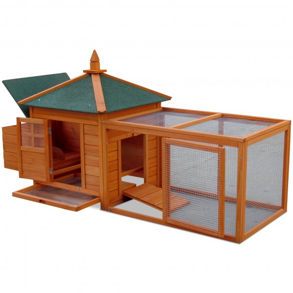 Kanatalo pihalla ja munivan pes�n kanssa | Kevyesti puhdistettu | T�ydellinen sarja | 2x0,73x1m