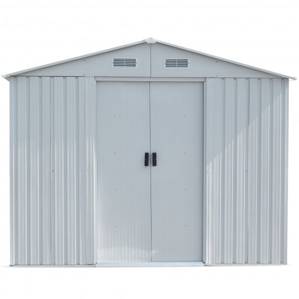 Varasto ja työkaluvaja 5,3m² | Liukuovi | Alustalla | Valkoinen Varasto ja työkaluvaja 5,3m² | Liukuovi | Alustalla | Valkoinen