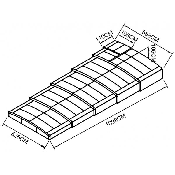 Allaskate 10x5m | ECO Smart Sarja | UV-suoja Allaskate 10x5m | ECO Smart Sarja | UV-suoja