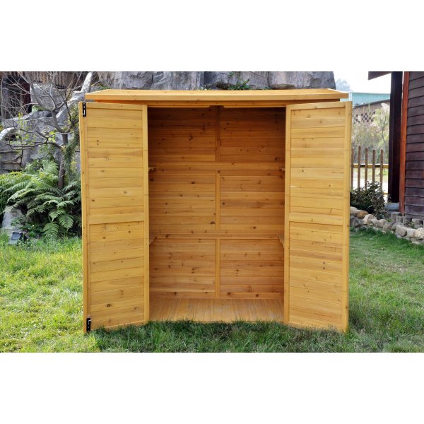 Puutarhavaja 190x93x185 cm | Kaksiosainen Ovi | Luonnollinen Puuviimeistely