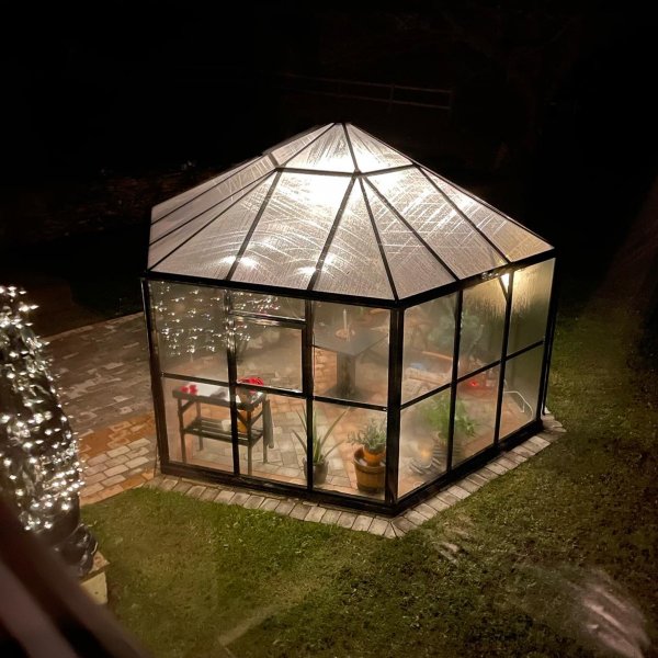 Orangery ja huvimaja 12,6m | Kuusikulmainen kasvihuone | 4mm turvalasi