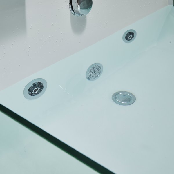 Suuri poreallas kahdelle 170x120cm | Lasilla ja lmmittimell | BK-007V