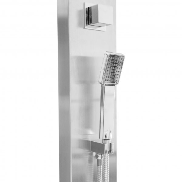 Ulkosuihku ylsuihkulla, sadesuihkulla ja ksisuihkulla | Harjattua ruostumatonta terst