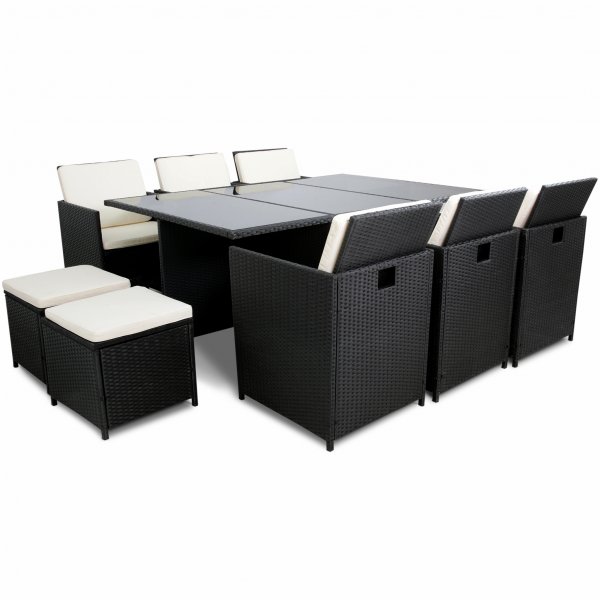 Ruokailuryhm ulkokalusteet | 10 paikkaa | Keinotekoinen rottinki | Lyfco Skrhamn